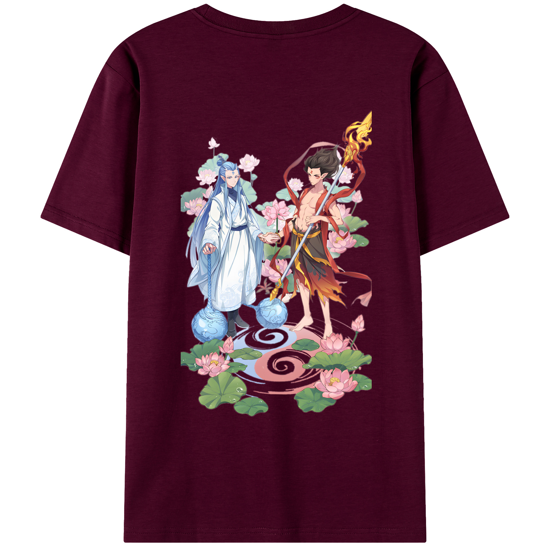 （画像用） Ne Zha 2 ナタ 魔童の大暴れ レディース半袖Tシャツ(バックプリント)
